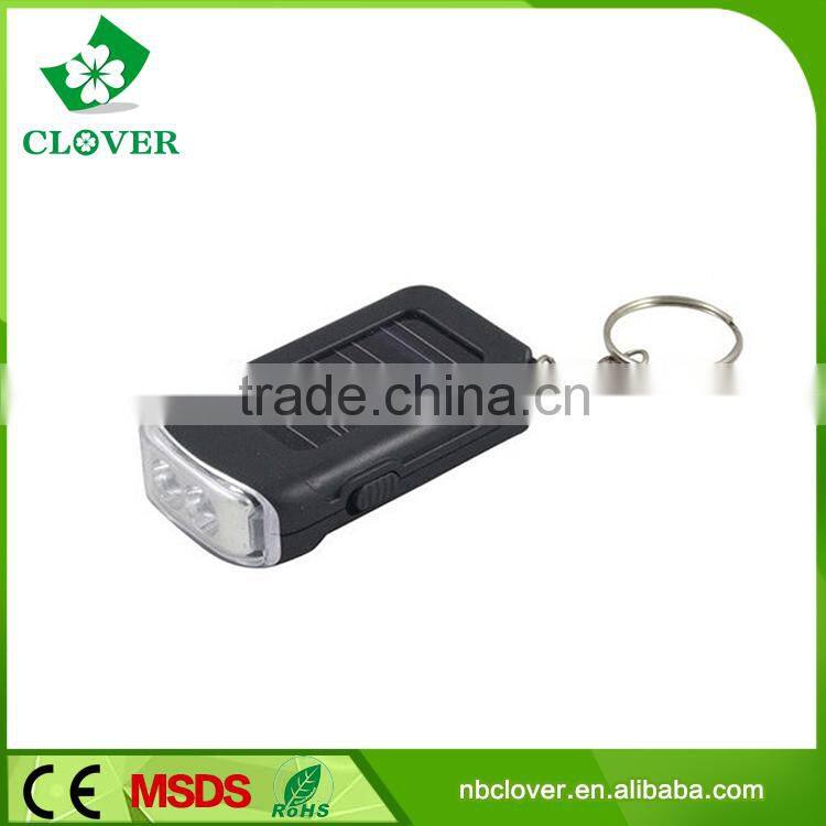 NI-MH battery 2 LED plastic solar flashlight keychain