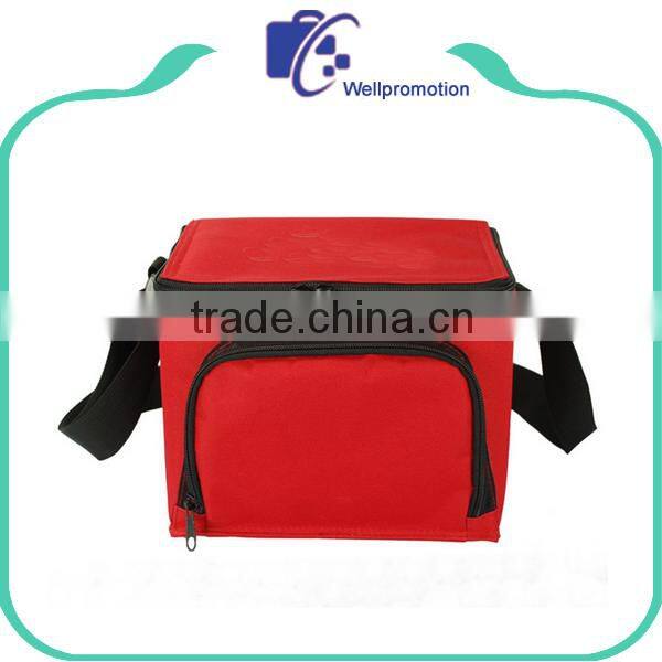 Large insulated canvas cooler bag for frozen food