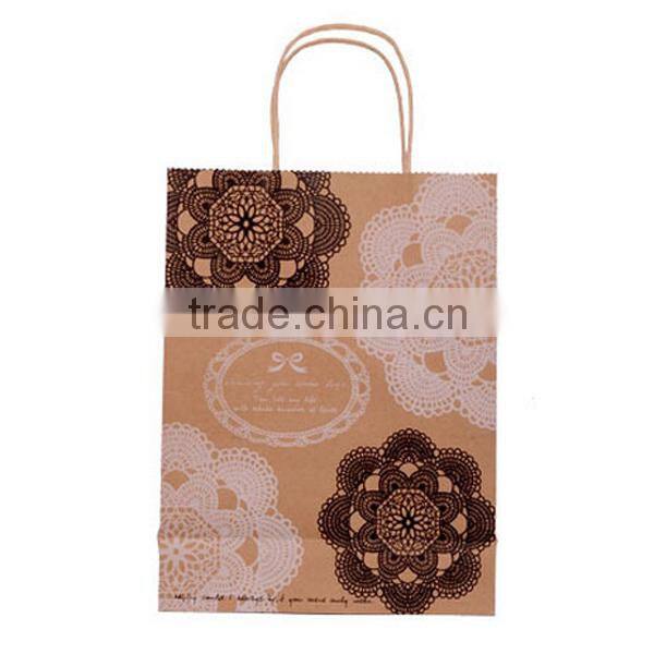 Simple Print Brown Paper Shopping Bag