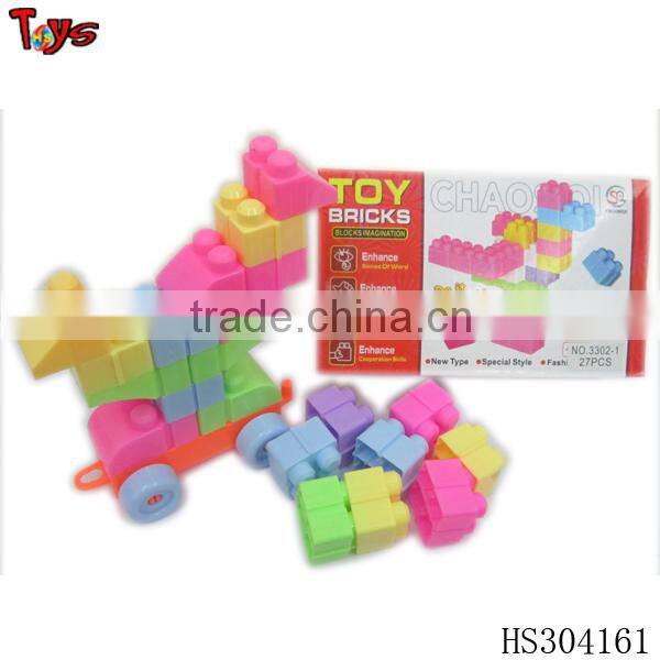 27 pcs very cheap plastic construction toys block