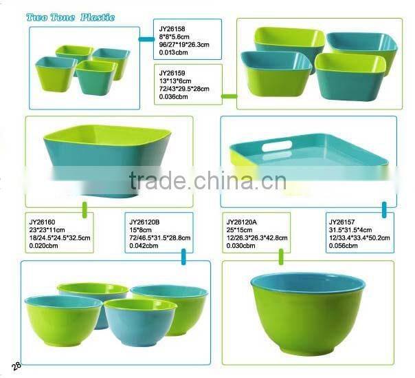 Plastic tableware two tone bowl series-small bowl