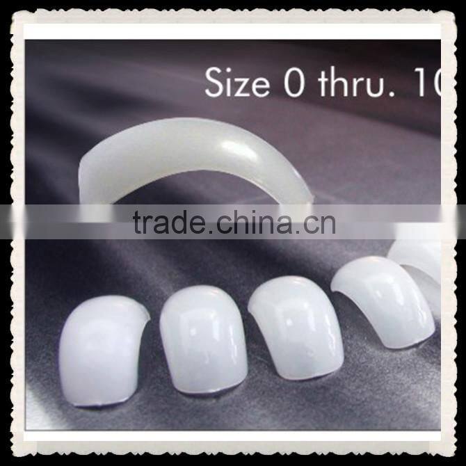 white clear glass color 100pcs 500pcs bag pvc box packing ABS salon french eagle nail tip