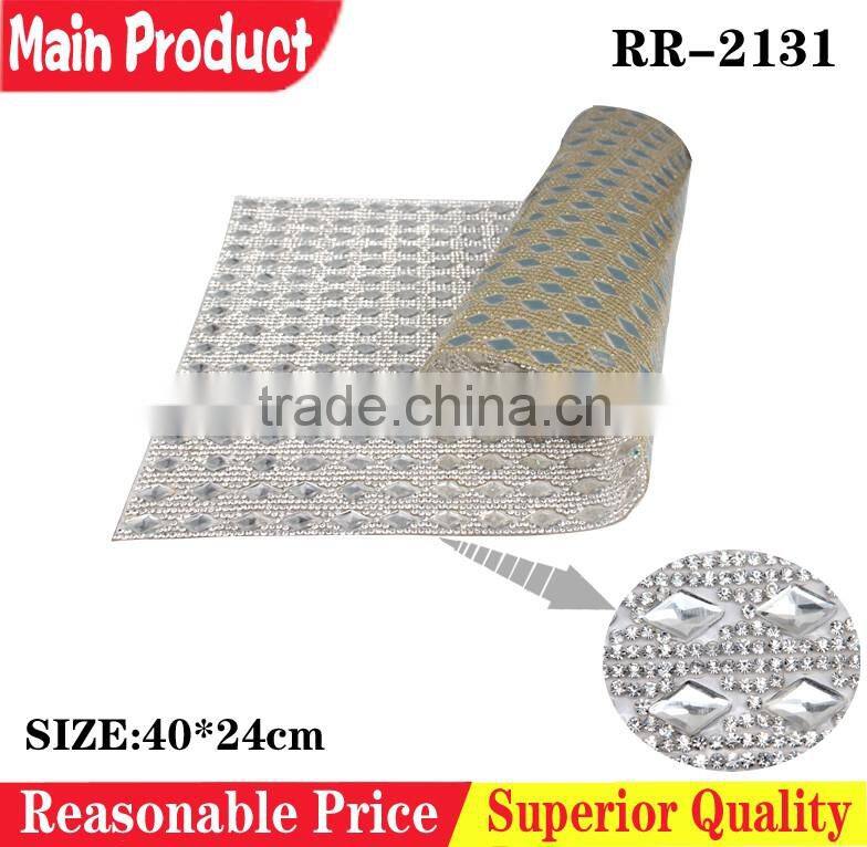Trimming clear diamond sheet, crystal rhinestone mesh,hot fix strass