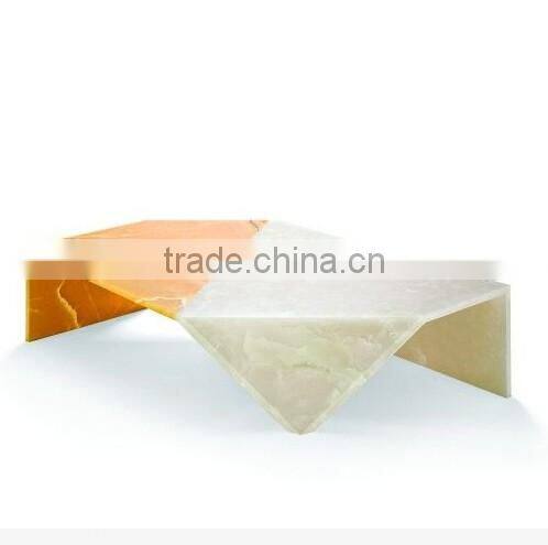 High density housing architecture stone table desk marble reception desk