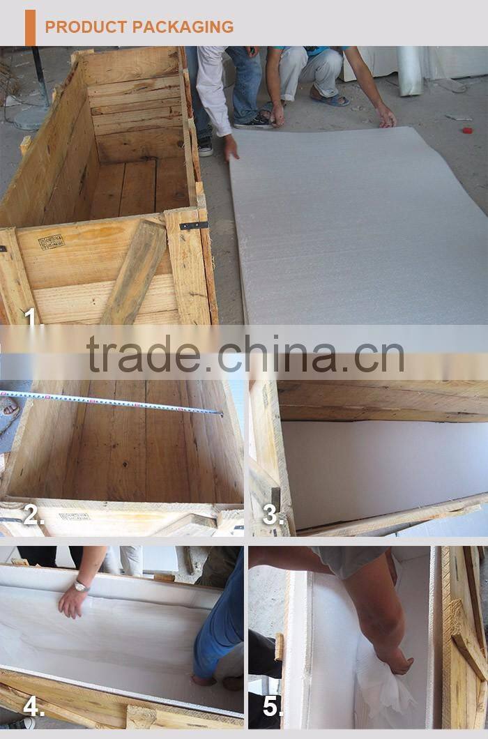 Hand carving white marble flower design fireplace mantel / surround