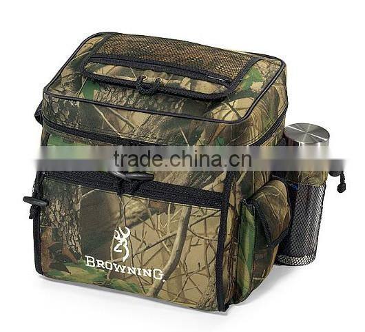 600D polyester oak camo insluated 12 Cans Camo sport picnic Cooler bag