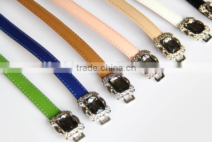 PU with rhinestone buckle belt