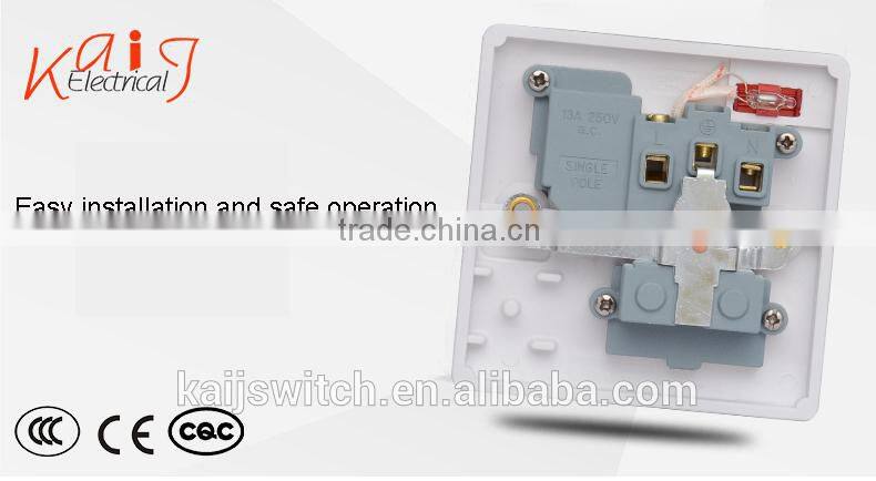 Bakelite white 13a uk 3 pin switch socket outlet with neon