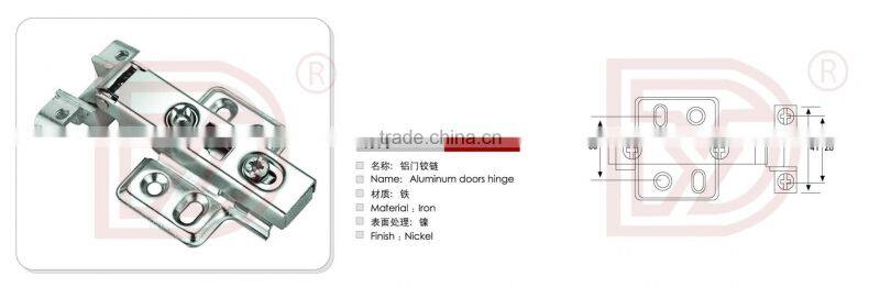 Aluminum frame door buffer hinge
