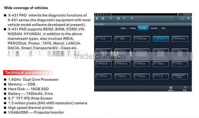 2013 newest Original Launch X431 pad, auto pad