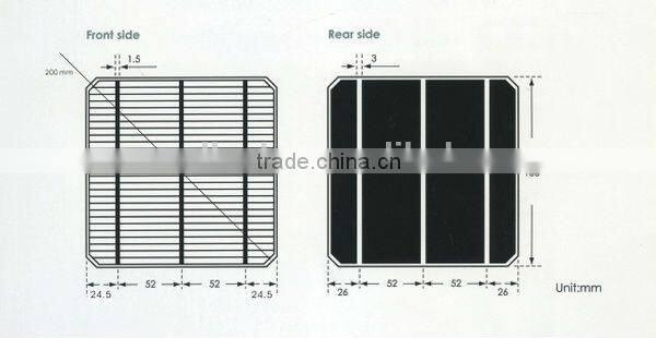China High Quality Wholesale Mono Solar Cell 156*156