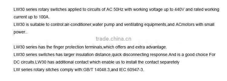 6 Position Rotary Switch Cam Switch (LW30-63)
