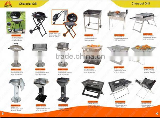 KEYO small cheap promotional portable BBQ grill 14 inch small hamburger grill