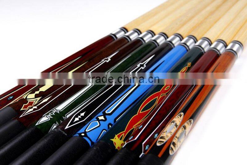 Manufacturer cheap price 1/2 -pc billiard pool cue snooker cue for sale 57inch