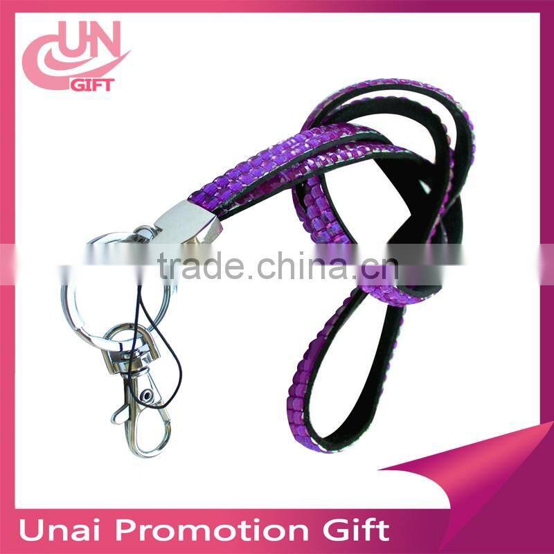 High Quality Free sample Wine Lanyard Glass Holder Rhinestone Neck and rubber Wine Yoke