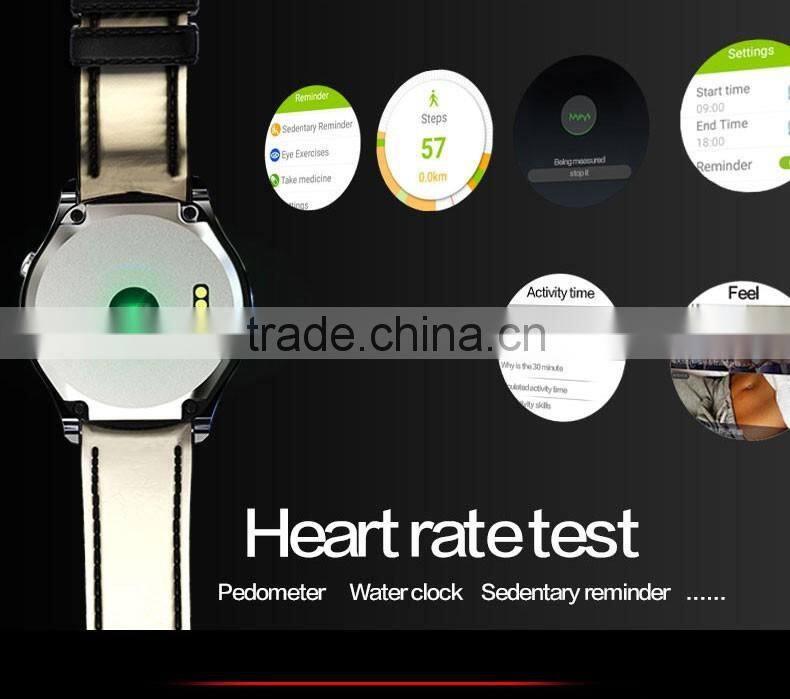 I2 3G smart watch phone MTK6580 android 5.1 OS 512MB+4G quad core heart rate monitor wake up screen