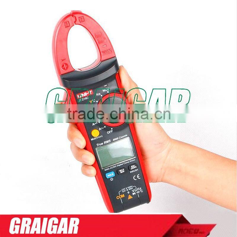 UNI-T UT216C 600A True RMS Digital Clamp Meters Auto Range w/Frequency Capacitance Temperature NCV Test