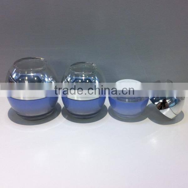Ball shaped acrylic cream jar, cosmetic packaging JS-O02