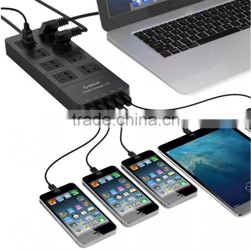 Electrical Multi Vertical Socket USB Outlet ABS Fire Resistant Universal Power Socket Strip