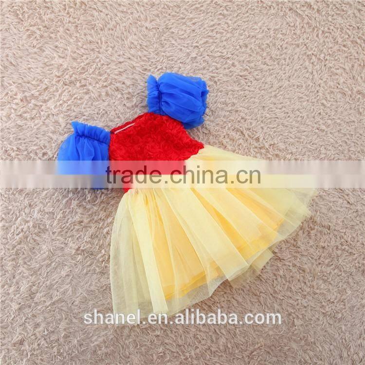 2016 new flower girls bubble dress princess dress