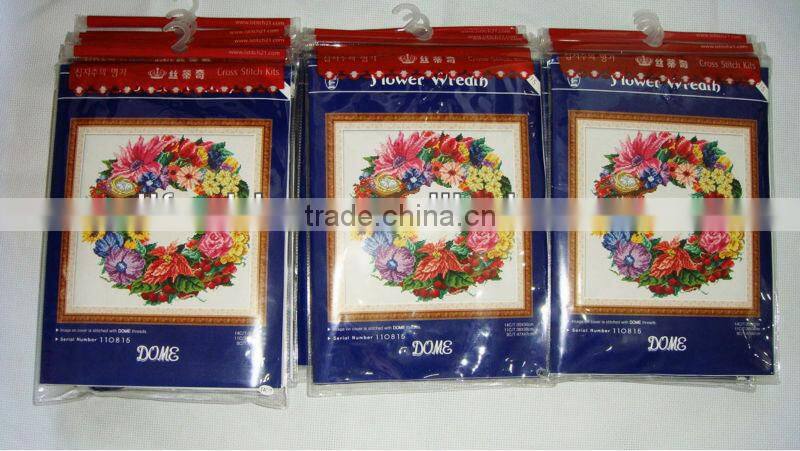 beautiful flower cross stitch sets have a high sales in the market