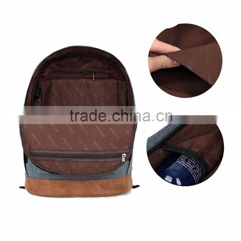 2016 High Quality Custom Design Canvas Backpack Custom Cheap School BackPack