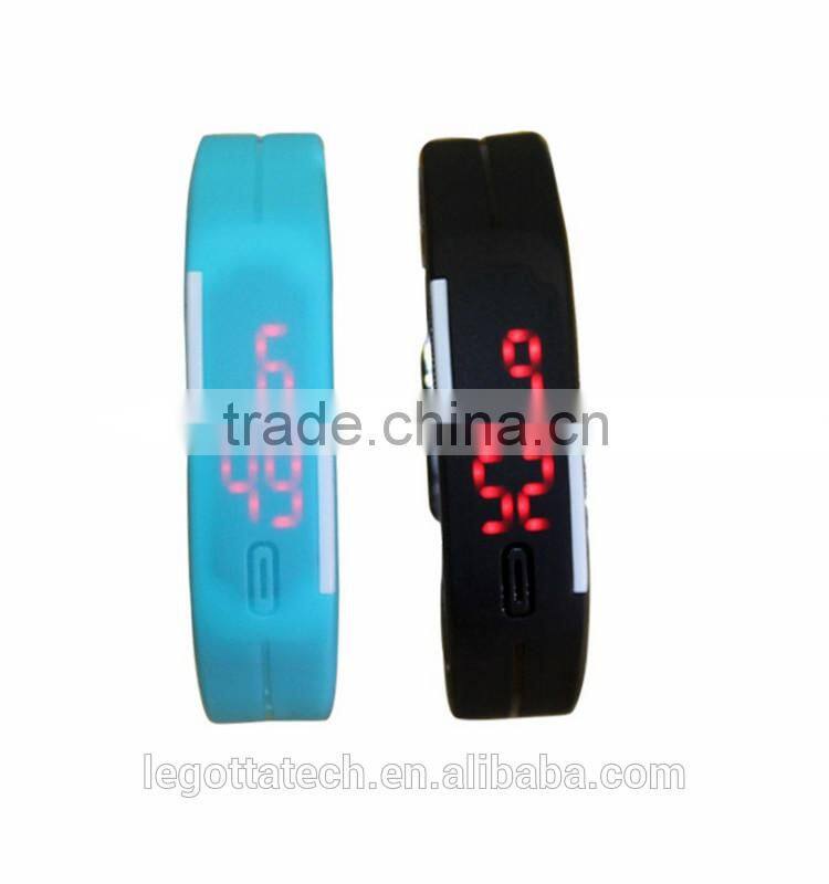 Cheap price wholesale colourful fashional led geneva silicone watch