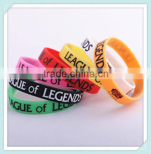 promotional logo printed colorful silicone wristband