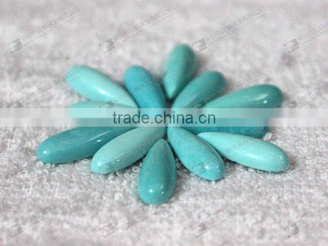 Hot sale blue turquoise, gemstone pear cabochons for jewelry setting
