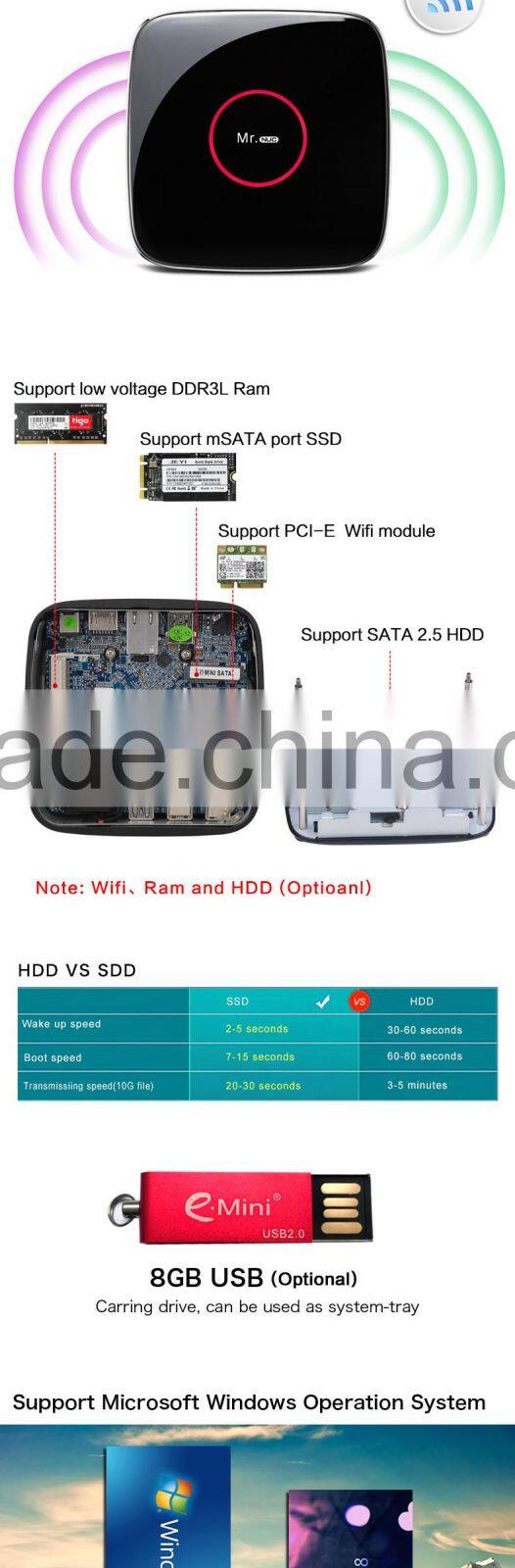 2016 MINI PC Windows 8.1 or 10 Intel Celeron J1900 Android Mini PC Mr.NUC