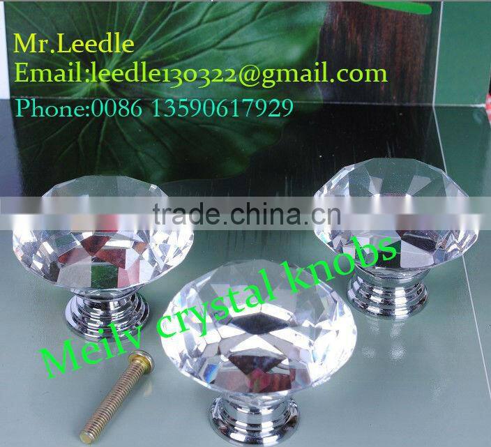 2016-2017 furniture decoration hardware glass cabinet drawer crystal pull knobs