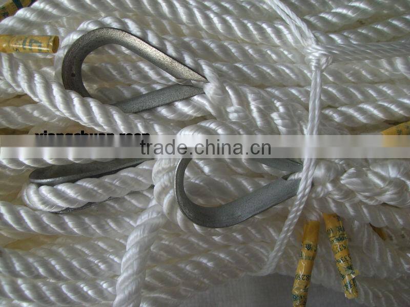 8 Strands PP mixed with Polyester rope Dia 80mm/yellow/mooring rope