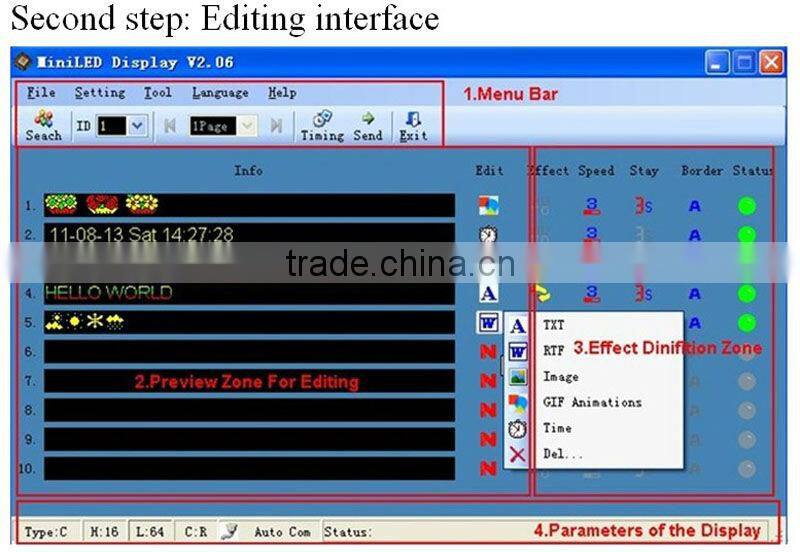 Advertising message led display board