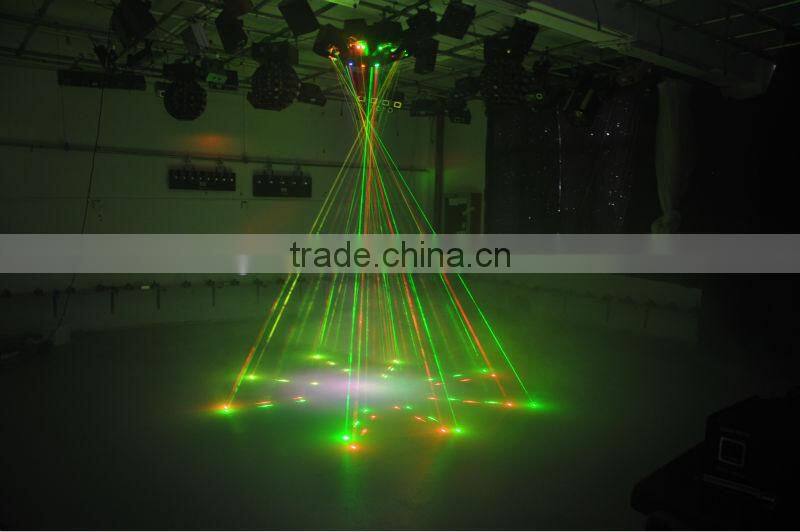 professional 8 claw RG laser moving head with LED dj disco lighting