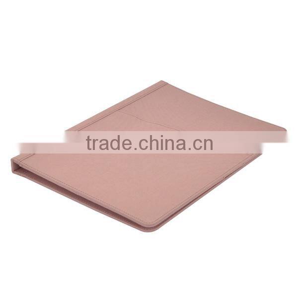 File folder with mini calculator pen loop and large pouch on front cover