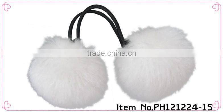 elastic hair ties with balls for women