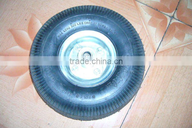 3.00-8 wheel / 3.00-8 rubber wheel with red rim and 13x3 wheel