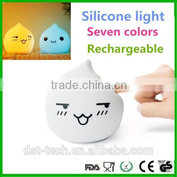 Newest silicone colorful waterproof light rechargeable color changeable light