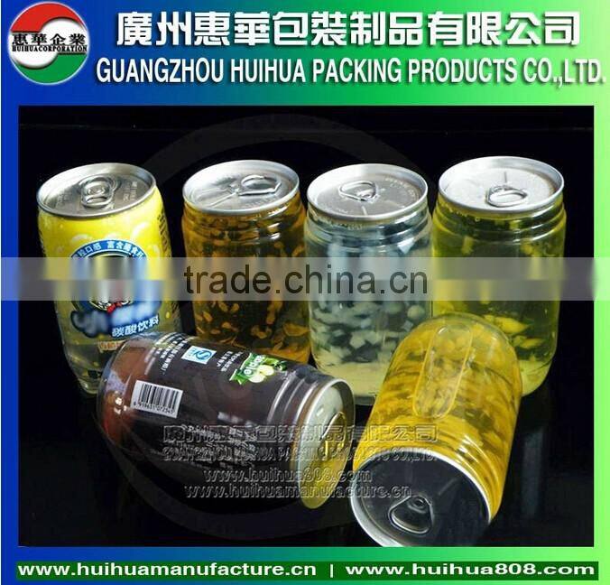 wholesale 500ml Transparent PET Plastic Soda Can