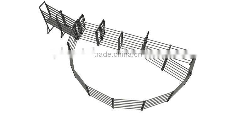 10 head steel cattle yard with headbail and loading ramp