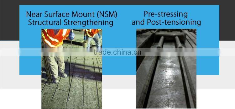 Corrision-proof high strength light weight carbon fiber rebar supplier