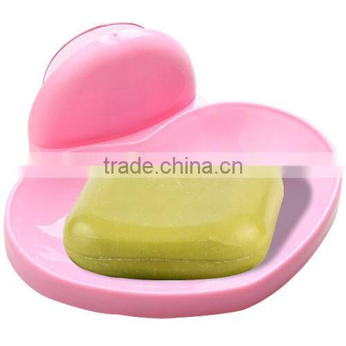 sweet heart shaped soap box case,plastic soap box for bathroom