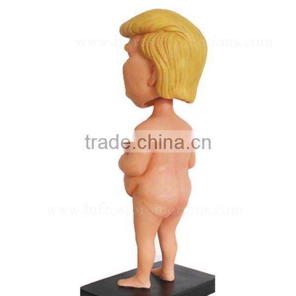 2017 Resin New Arrive Cartoon Funny Doll Donald Trump Bobble Head