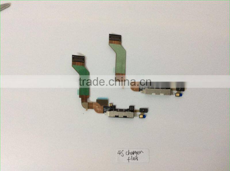 Paypal accept! charger flex for iphone4s charger connector flex cable, OEM charger flex cable for iphone4s