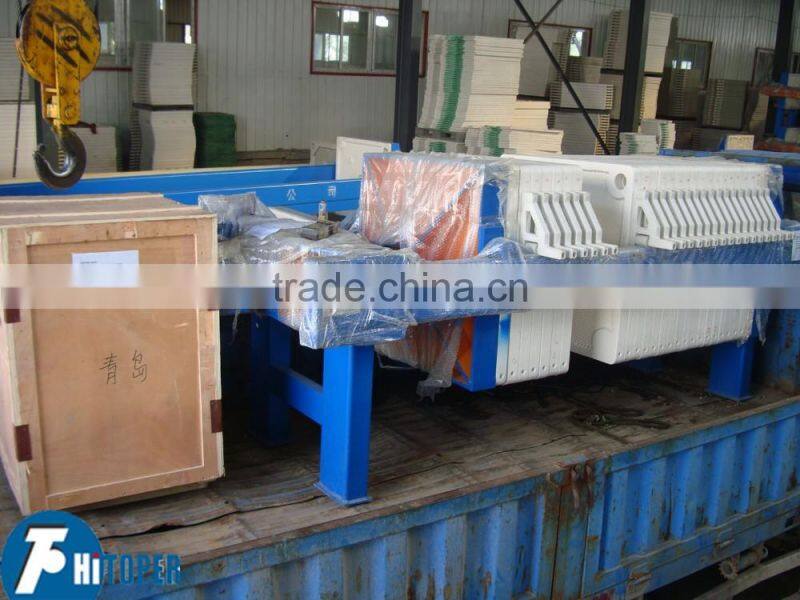 Semi-automatic recessed chamber system hydraulic filter press experiment