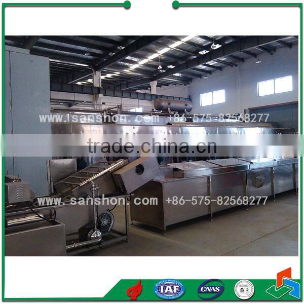 Advanced Sanshon Fuit and Vegetable LPT Model Chain Type Blancher Equipment Sterilizing machine