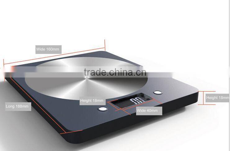 ABS plastic commercial digital kitchen scale 5kg