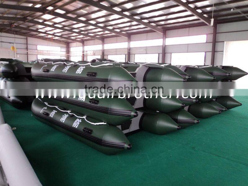 4.3m aluminum hull inflatable boat for sport