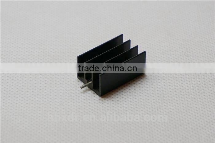 professional customized extruded small size black anodizing aluminum heatsink