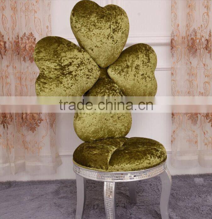 BISINI Beautiful Design Leisure Chair, Flower Shaped Solid Wood with Fabric Chair, Fancy Decorative Chair (BF01-X1186)